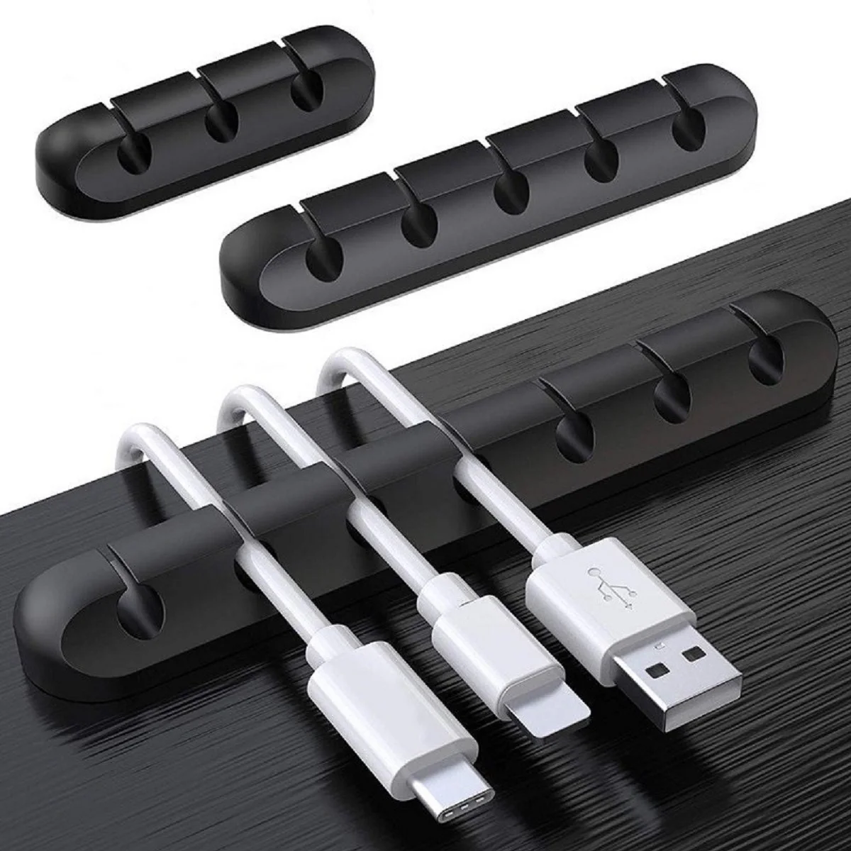 Silicone USB Cable Organizer Cable Winder Desktop Tidy Management Clips Cable Holder for Mouse
