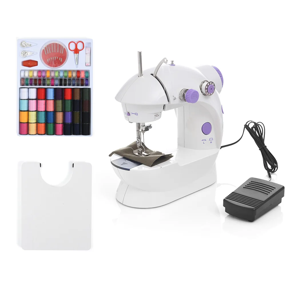 INNE Sewing Machine Portable Mini Desktop Foot Pedal Night Light Household Straight Line Cutter