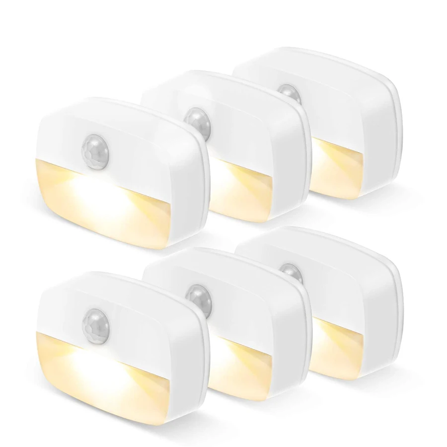 Motion Sensor Light Indoor LED Night Light Stick on Nightlight Battery Operated Lights for Hallway