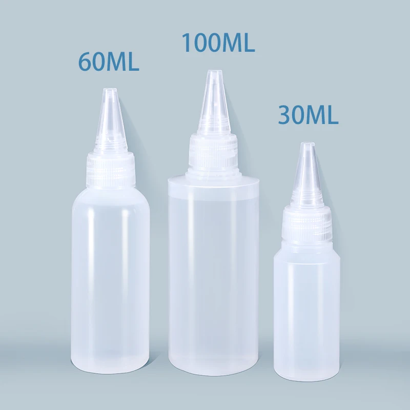 2/510pcs 30/60/100/120ML Squeeze Bottle for Sauce Plastic Squirt Container Refillable Bottle with
