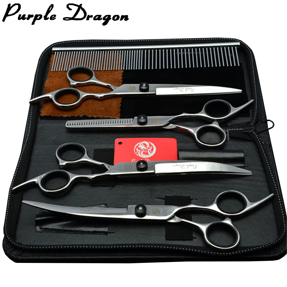 Dog Grooming Scissors Purple Dragon 6" 7" Stainless Pet Beauty Scissors Cutting Scissors Thinning