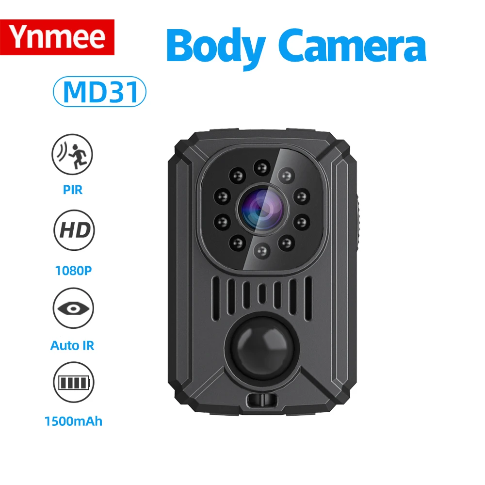 MD31 Mini PIR Video Body Camera Back Clip Photography DV Smart Camera HD 1080P Recorder Motion