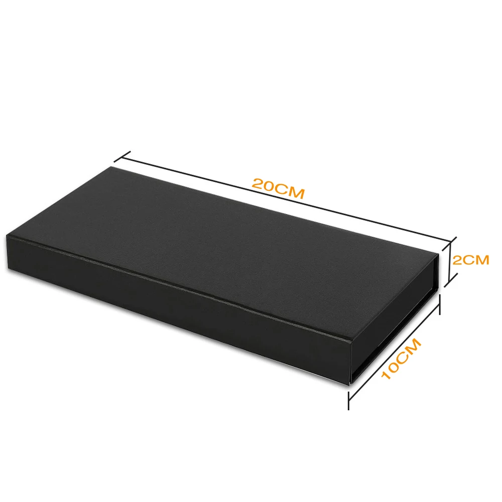 Pacote preto da caixa do cartão do crédito do metal, placa luxuosa, nenhum logotipo, 10 PCes