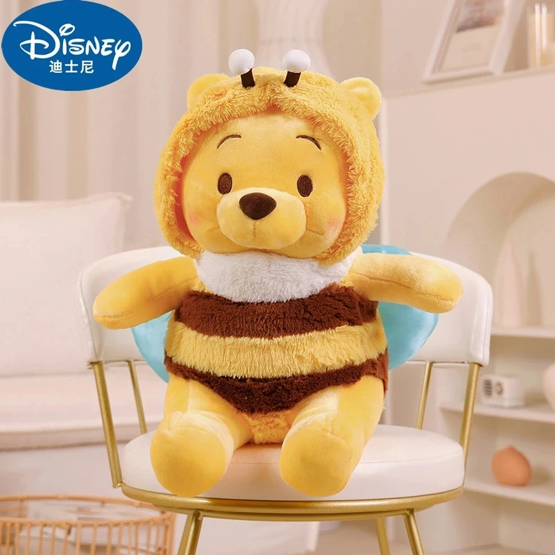50cm Genuine Disney Bee Winnie The Pooh Plush Toys Pillow Kawaii Anime Bear Stuffed Doll Toys For