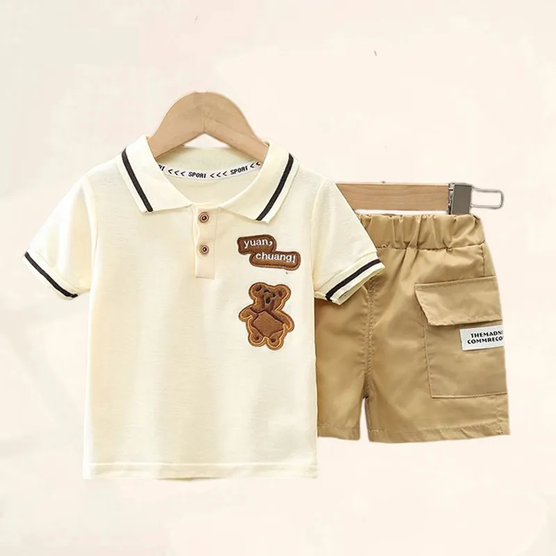 Baby Boy Clothes Set T-shirt+Shorts Kids Boy Summer Clothing Set Cute Cartoon Baby Boy Outfit Set