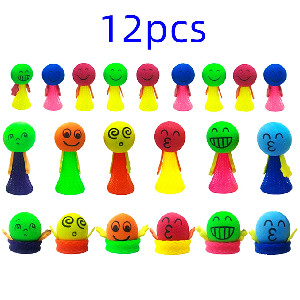 12Pcs Fun Bouncing Doll Games Kids Party Goodies Toys Birthday Gifts Souvenir Pinata Filler