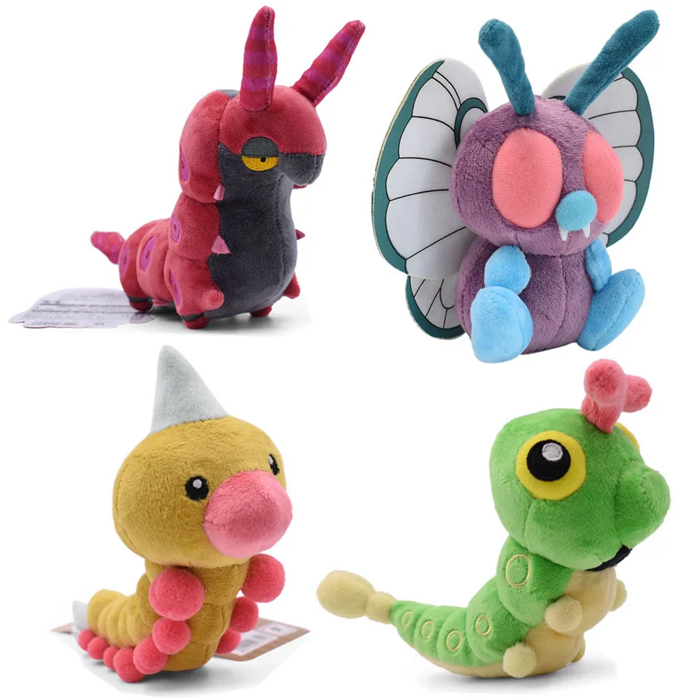 15cm Pokemon Butterfree Caterpie Scolipede Weedle Plush Cartoon Cute Plush Toys Soft Stuffed Kawaii