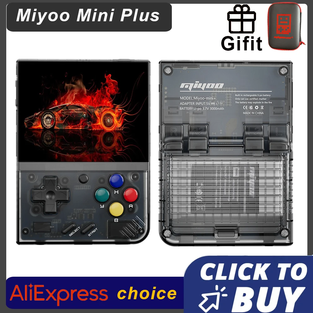 MIYOO Mini Plus Portable Retro Handheld Game Console 3.5-inch IPS HD Screen Children's Gift Linux
