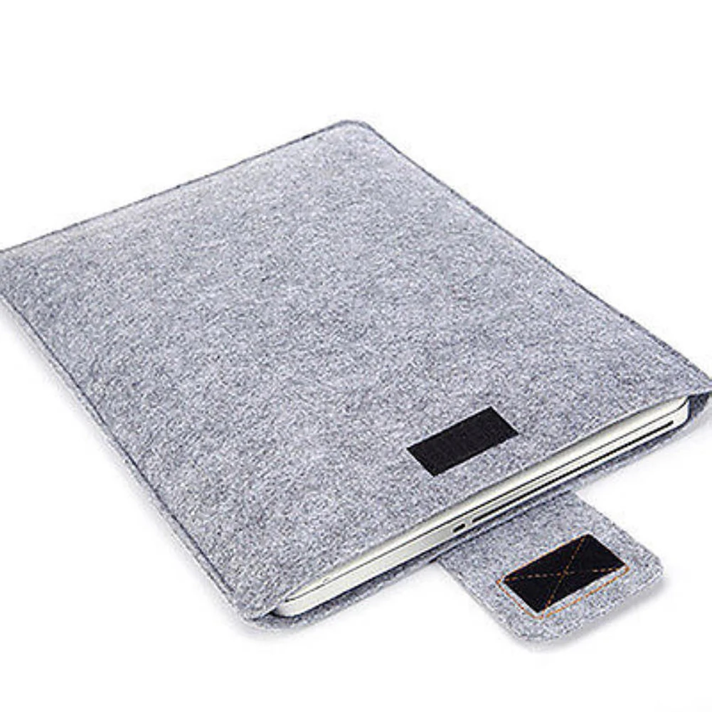 Felt Sleeve Slim Tablet Case Cover Bag for MacBooks Air Pro 11 13 15 Inch Solid Color Tablet Storage