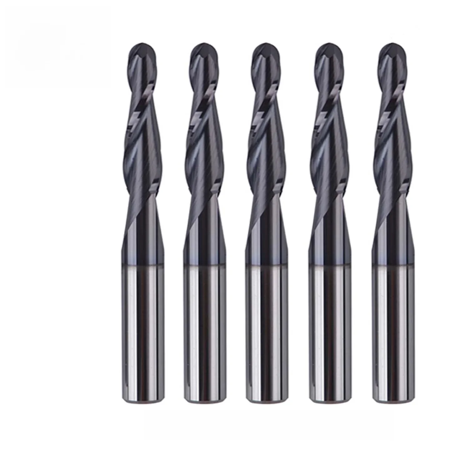 Dreanique-Tungsten Carboneto sólido Bola Nariz, cortador de gravura, End Mill para Madeira e Metal,