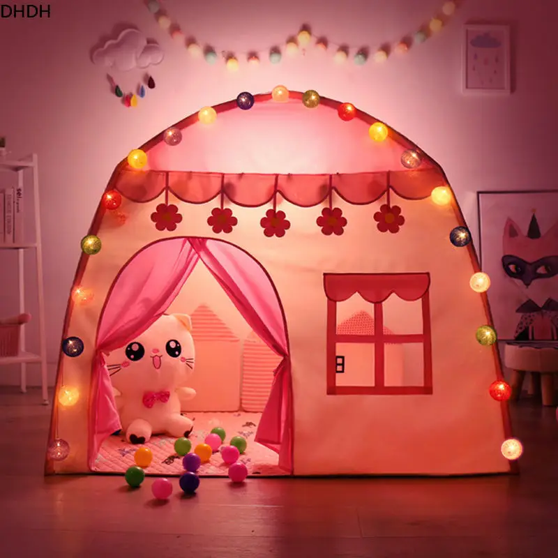 Children's Tent Indoor Outdoor Games Garden Tipi Princess Castle Folding Cubby Toys Tents  Enfant