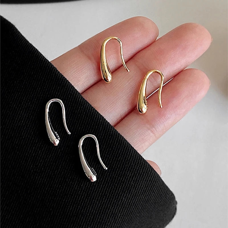 925 Sterling Silver Water Drop Shape Earrings for Women  Simple Temperament Ins Retro Jewelry Party