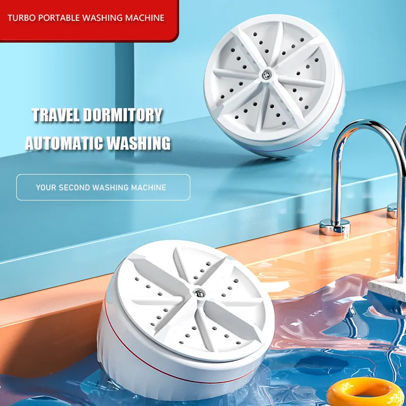 USB  Travel Washer  Washing Air Bubble Machine Ultrasonic Rotating Turbine Washing  Machine for