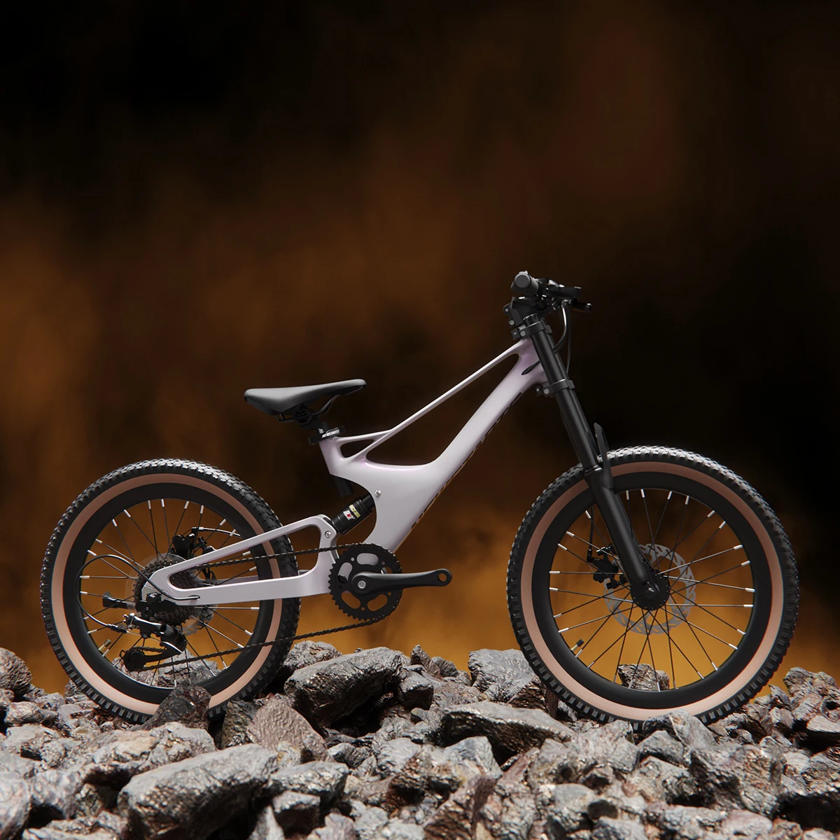 22 Inch Kids DH Soft Tail Mountain Bike High Damping Fork Magnesium Alloy MTB Road Bicycle for