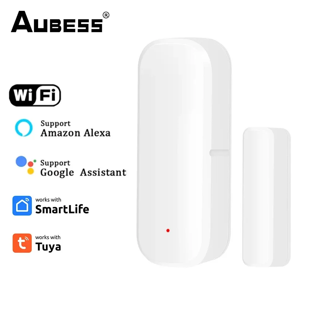 Tuya WiFi Smart Door Sensor Smart Home Door Open/Closed Detectors Window Sensor Smart Life Works