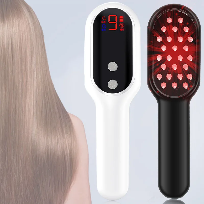 Alwafore Head Massage Comb Anti Hair Loss Infrared Hair Growth Comb Scalp Massager Red Light