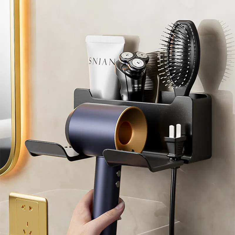 Hair Dryer Holder Wall Dryer Cradle Straightener Stand Hairdryer Organizer Box Toilet Blower Holder