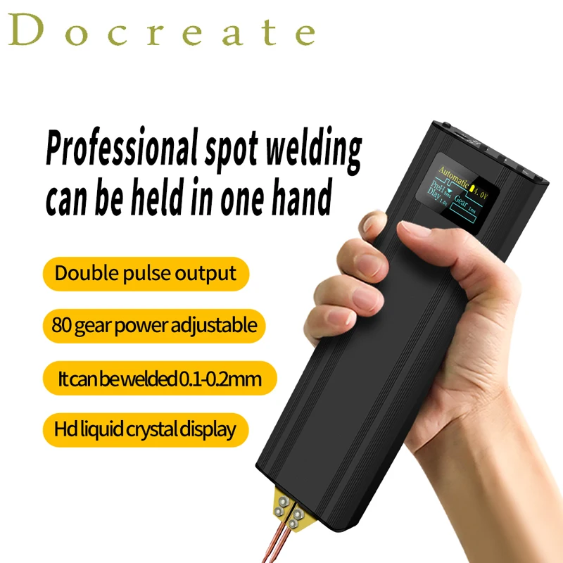 80 Gears Spot Welder Adjustable Portable Handheld Digital Display Mini Spot Welding Machine