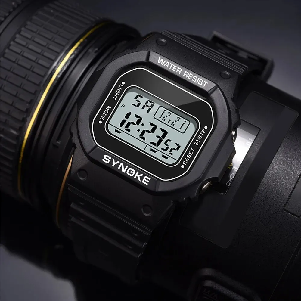 SYNOKE Outdoor Military Digital Watch For Men Fashion Retro Men Watch Sports Waterproof Men Watch