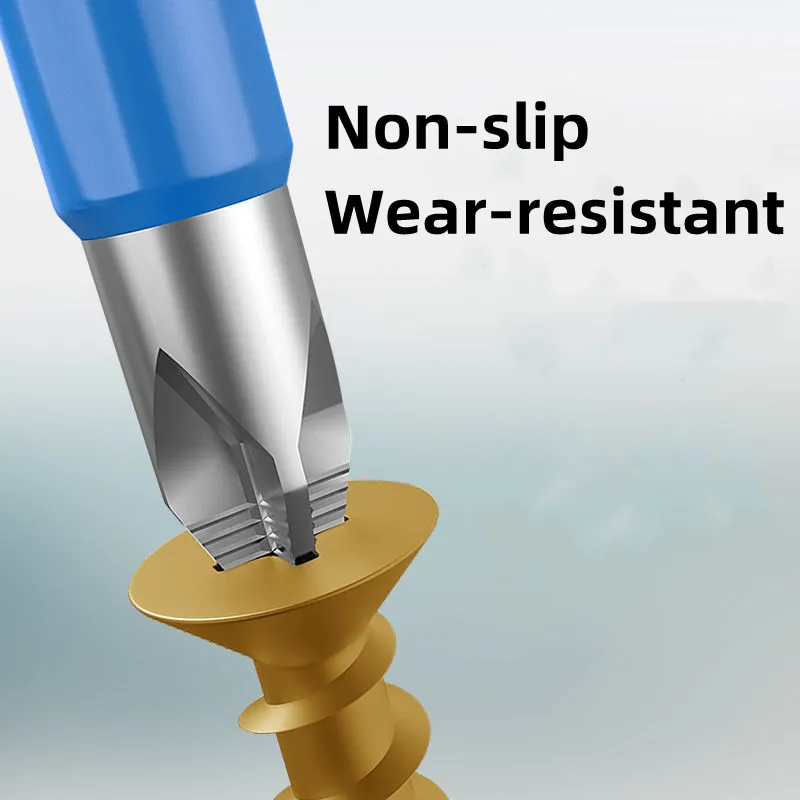 Non-slip wear-resistant screwdriver set strong magnetic high hardness super long cross electric