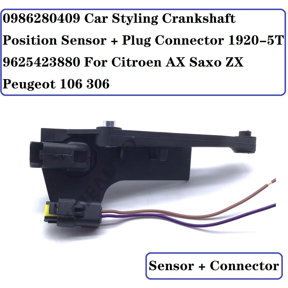 Conector do Sensor de Posição do Virabrequim e Conector, Estilo Do Carro, Citroen AX, Saxo ZX,