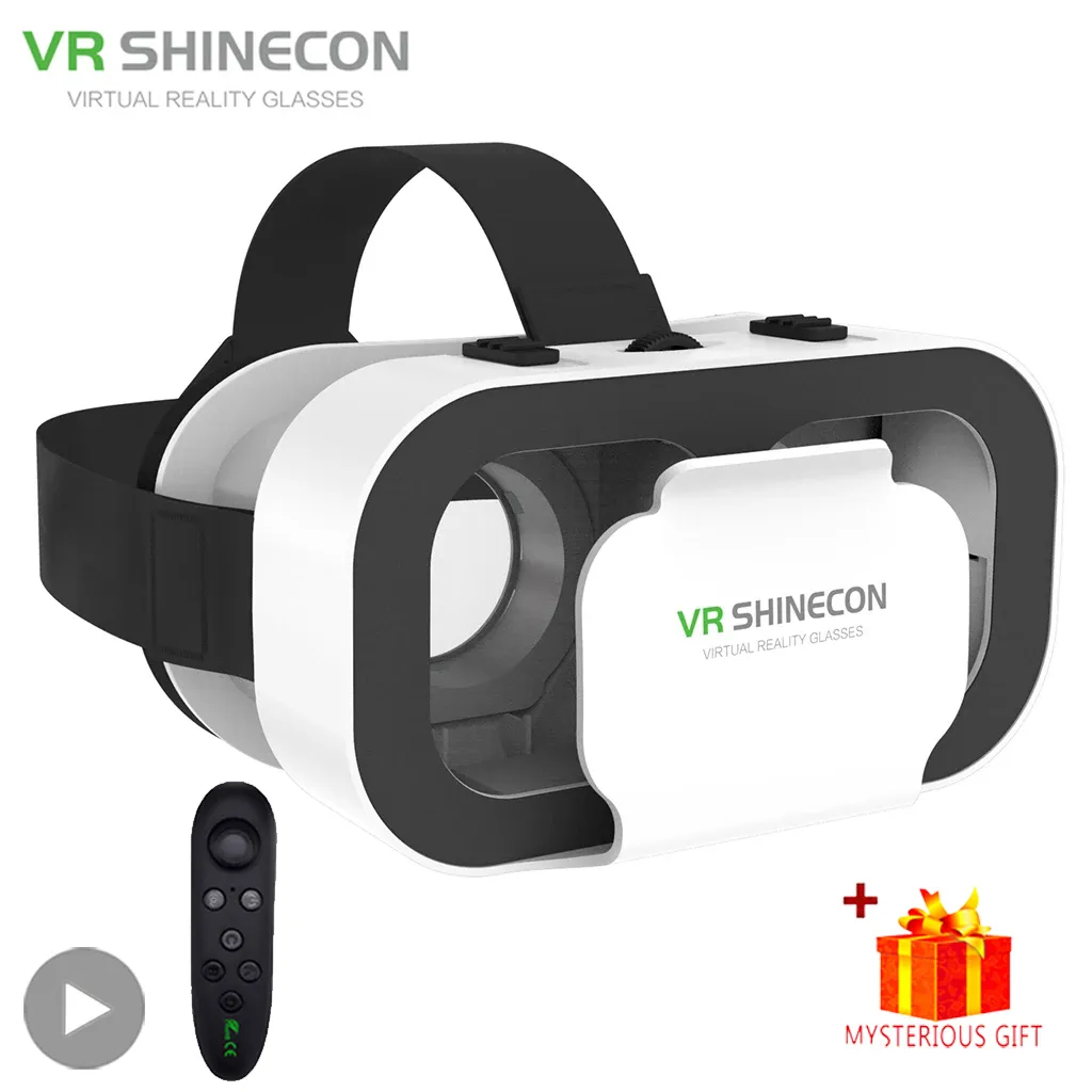 Shinecon 3D VR Glasses Virtual Reality Viar Goggles Headset Devices Smart Helmet Lenses For Cell