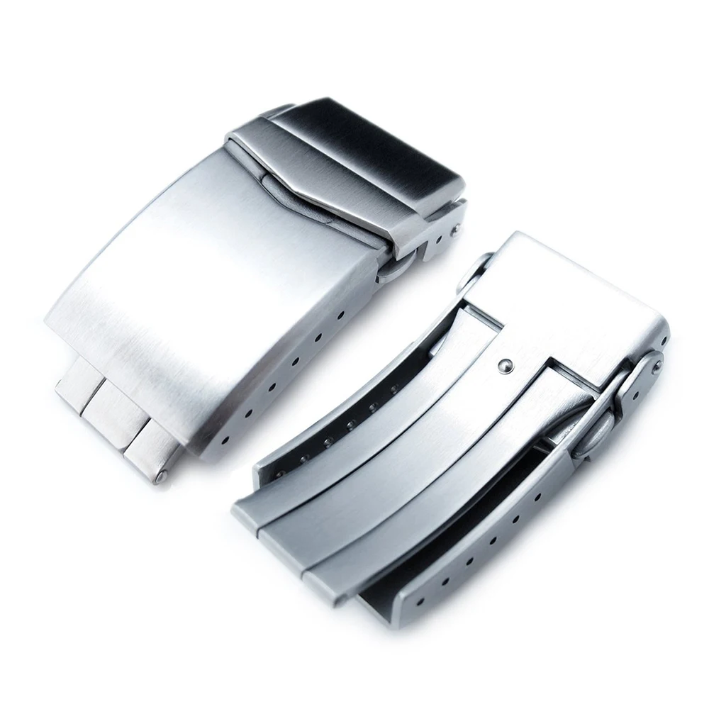 18mm 20mm 22mm Stainless Steel Watch Band Buckle for Seiko Watch Strap Clasp Double Lock Button for