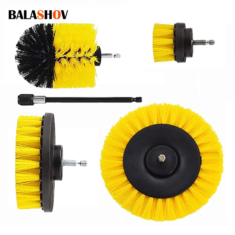 22 /3Pcs Electric Drill-Brush Kit Power Scrubber Brush For Carpet Bathroom Surface Tub Furniture