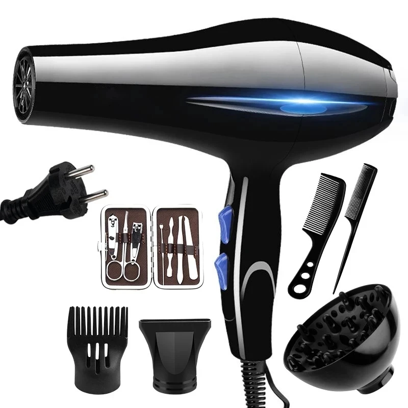 Hair Dryer 2200W Professional Powerful Hair Dryer Fast Heating Hot And Cold Adjustment Ionic Air