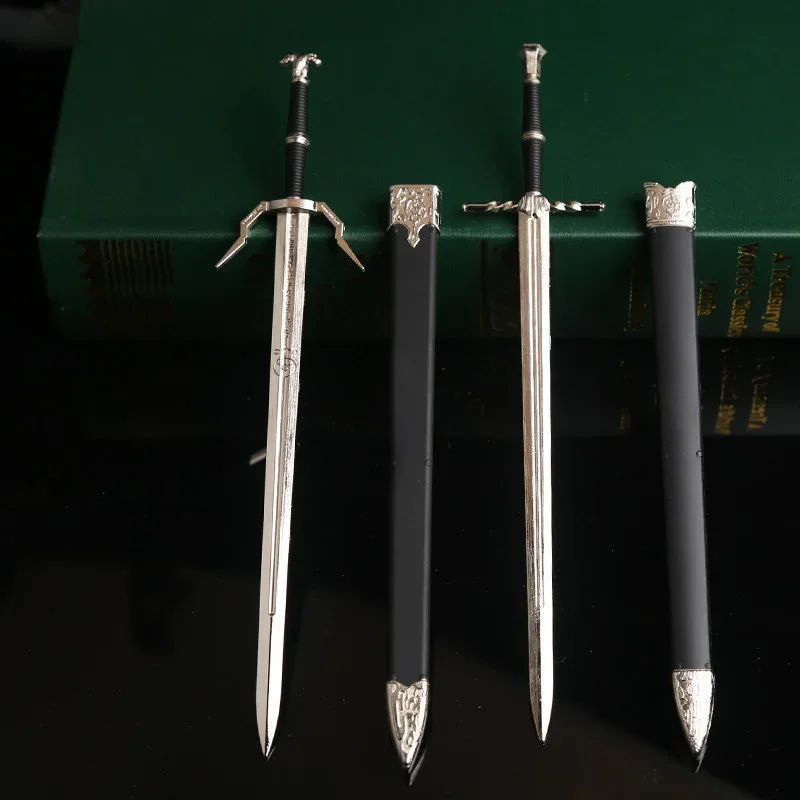 Wild Hunt Wapen Geralt Aeronight Stalen Zwaard 22Cm Spel Perifere Middeleeuwse Metalen Ornament