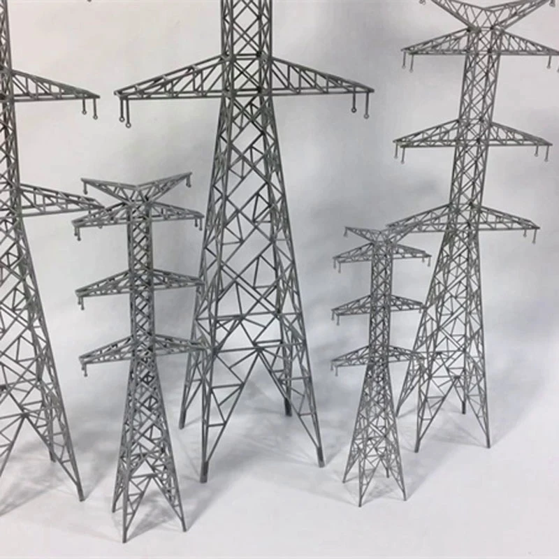 Meerdere Weegschalen Gebouw Model Elektrische Machttoren Gebouw Model Trein Scène Miniatuur