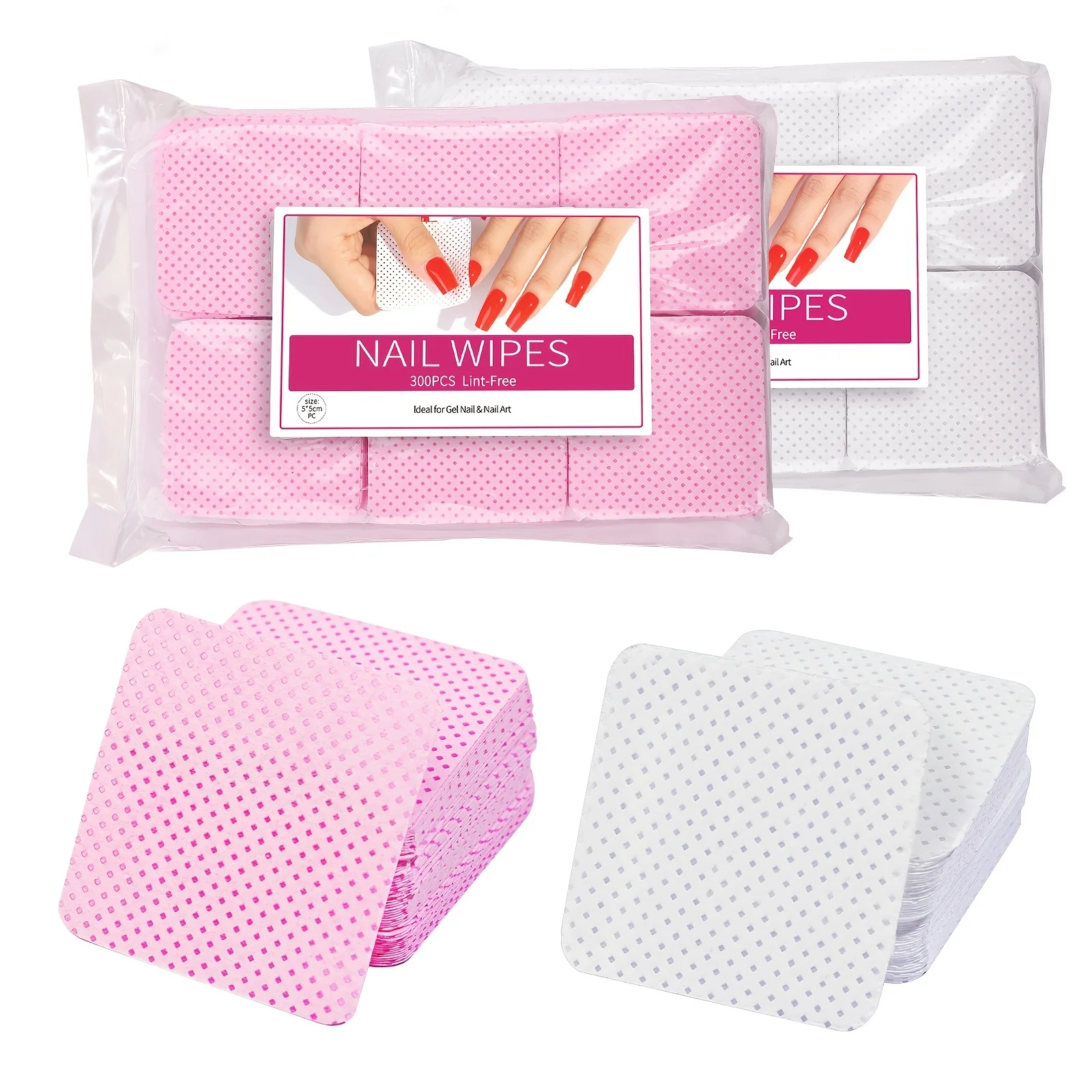 Nail Polish Remover Wipes Nail Cleaning Pads  Non Woven Nail Pads For Women Girl Beauty Salon