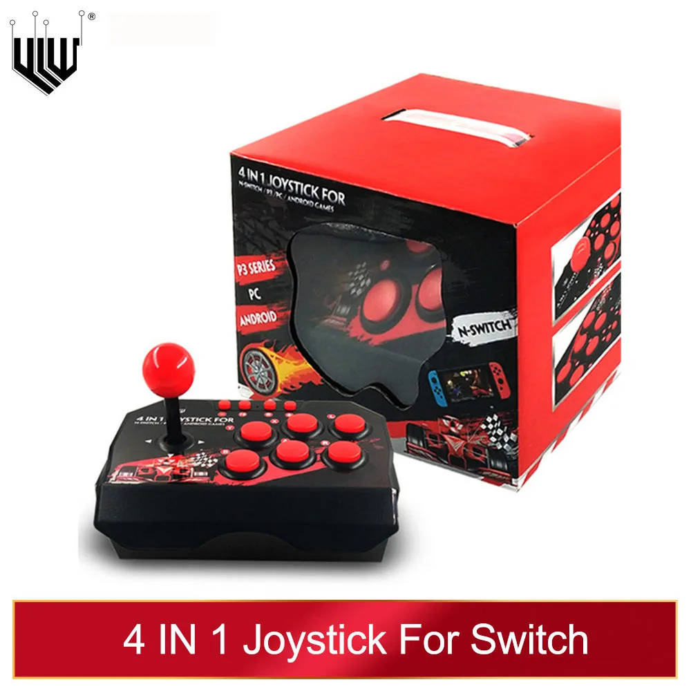 4 in 1 Retro Arcade Station Fighting Stick Game Joystick Controller USB Wired Rocker for