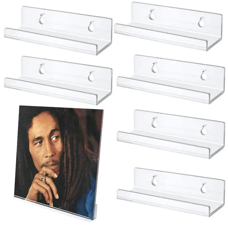 Clear Vinyl Record Shelf Wall Mount Vinyl Holder Wall Acrylic Album Record Holder Display Your Daily