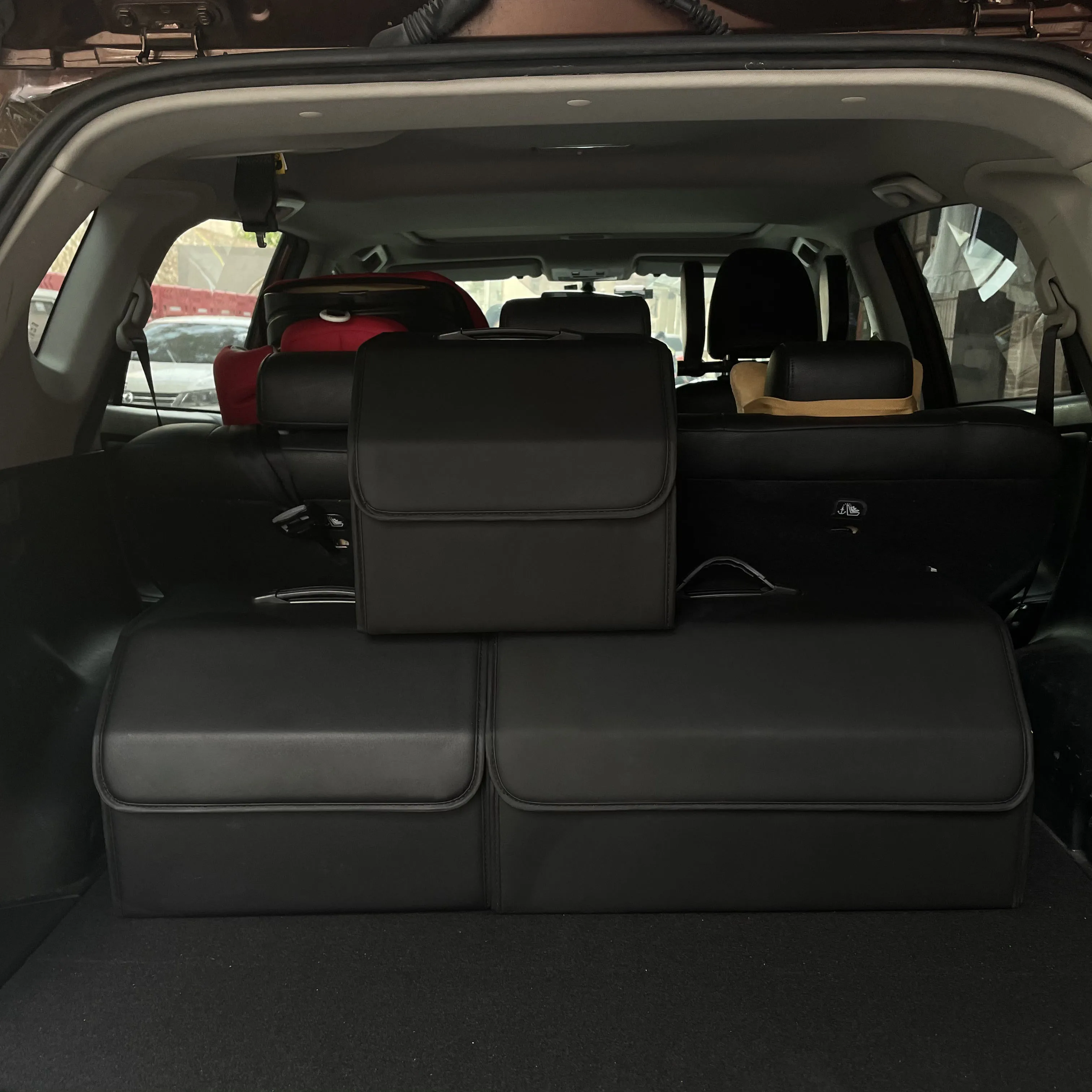 Car Organizer Trunk Storage Bag Large Capacity Auto Multiues Tools Storage Box Bag Stowing Tidying