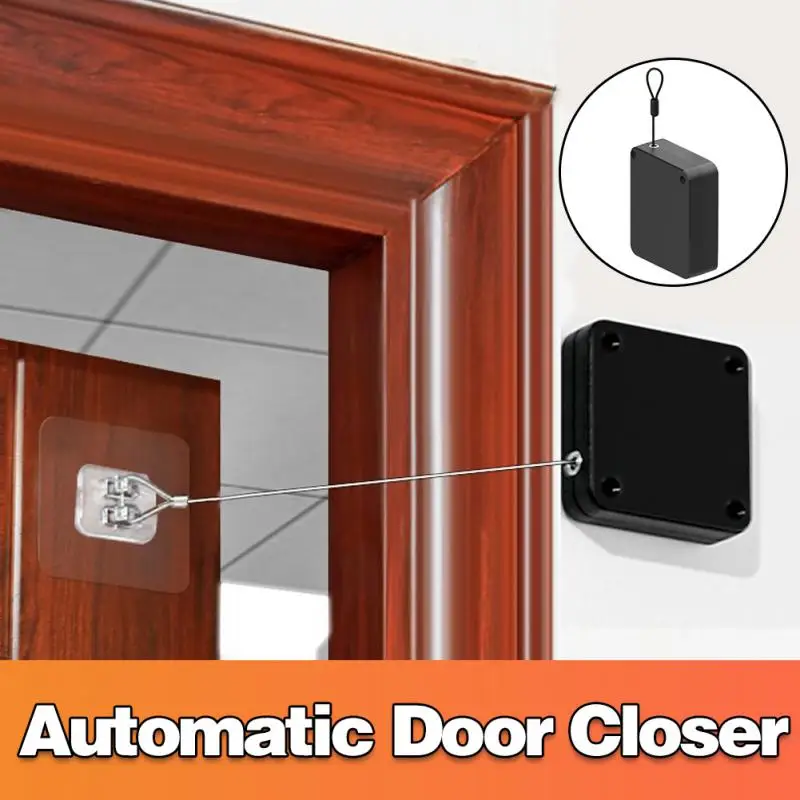 Automatic Sensor Door Closer Punch-free Adjustable Surface Door Stopper Automatically Close Door