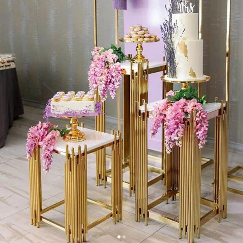 3pcs Luxury Grand Event Column Acrylic Holder Plinth Dessert Table Wedding Birthday Cake Cookie Food