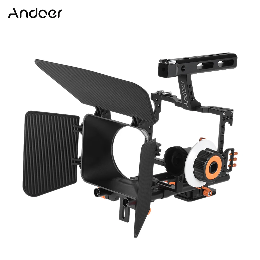 Andoer c500 kamera camcorder video cage rig kit matte box folgen fokus griff griff für sony