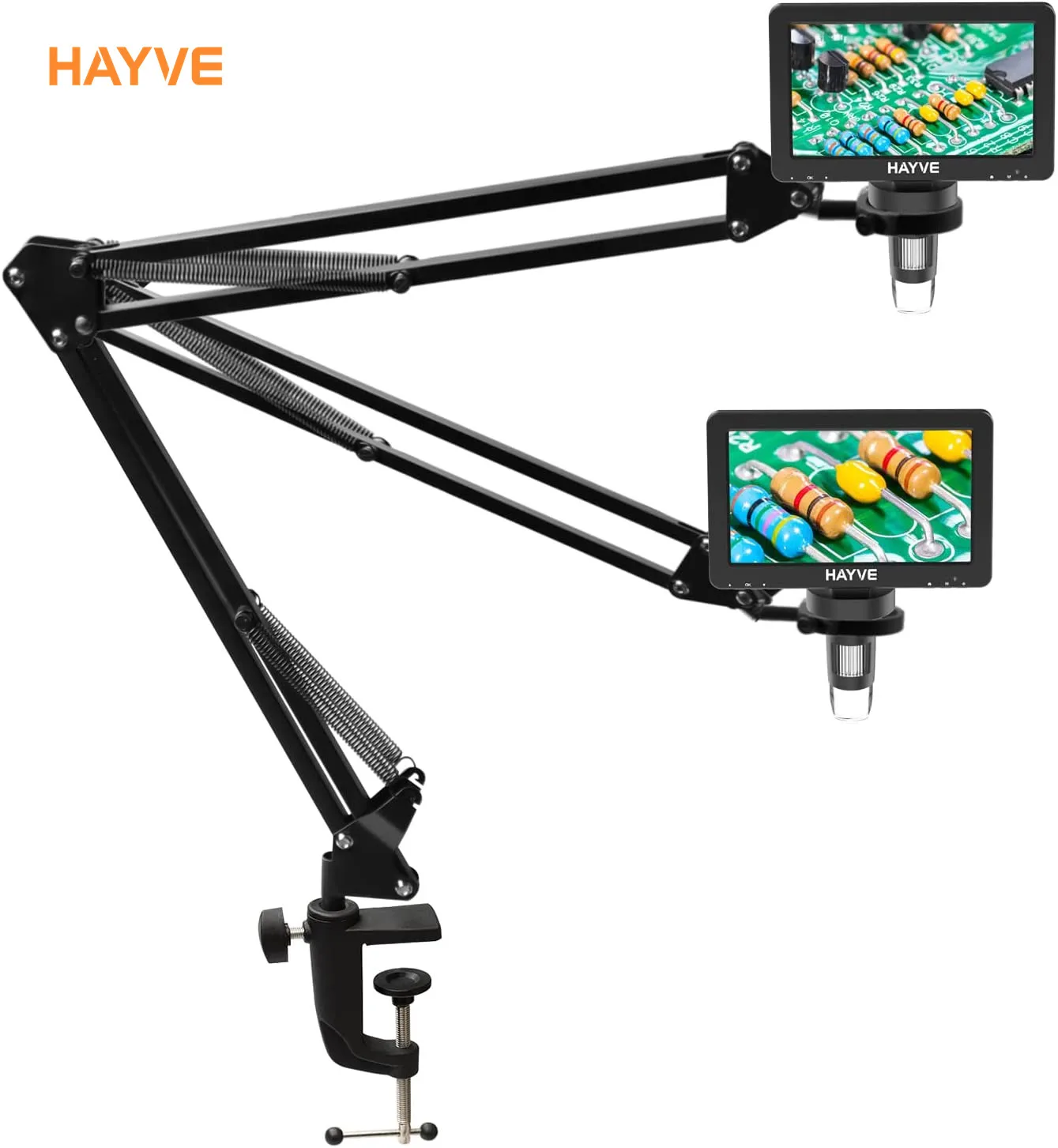 Hayve Microscope Arm Stand，Adjustable Metal Bracket Coin Microscope Mount  Compatible with DM4 DM9