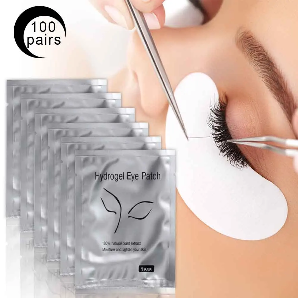 50/100pairs Eyelashes For Eyelash Extensions Eye Pads Pillows Disposable Patch Under Lash Tips Lint