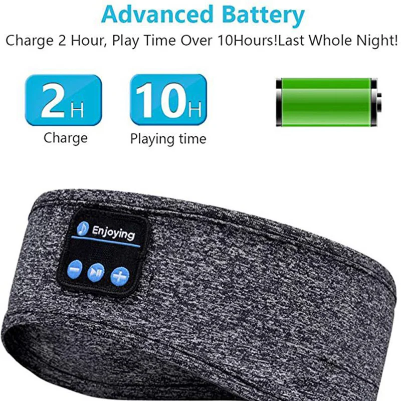 Wireless Bluetooth Earphone Sleeping Band Headphone Music Headphones Soft Elastic Comfortable Sports