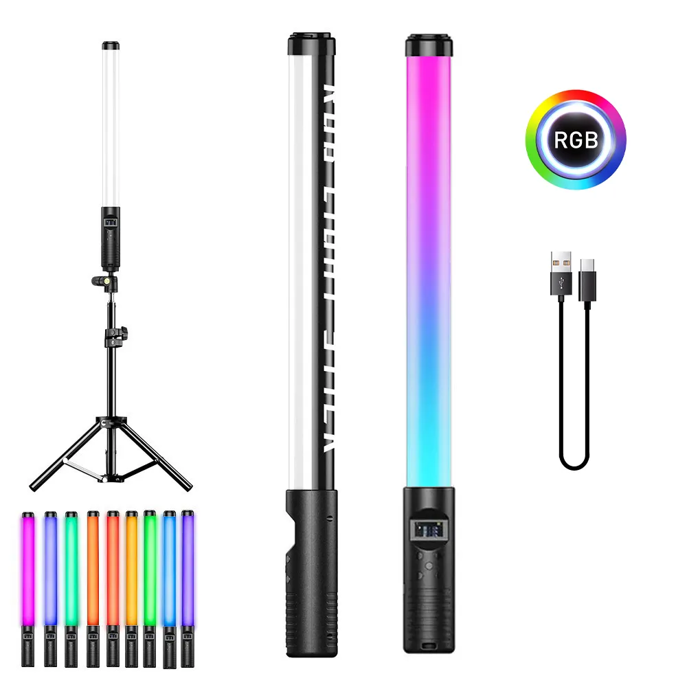 RGB Video Light Stick Wand Party Colorful LED Lamp Fill Light Handheld Flash Speedlight Photography
