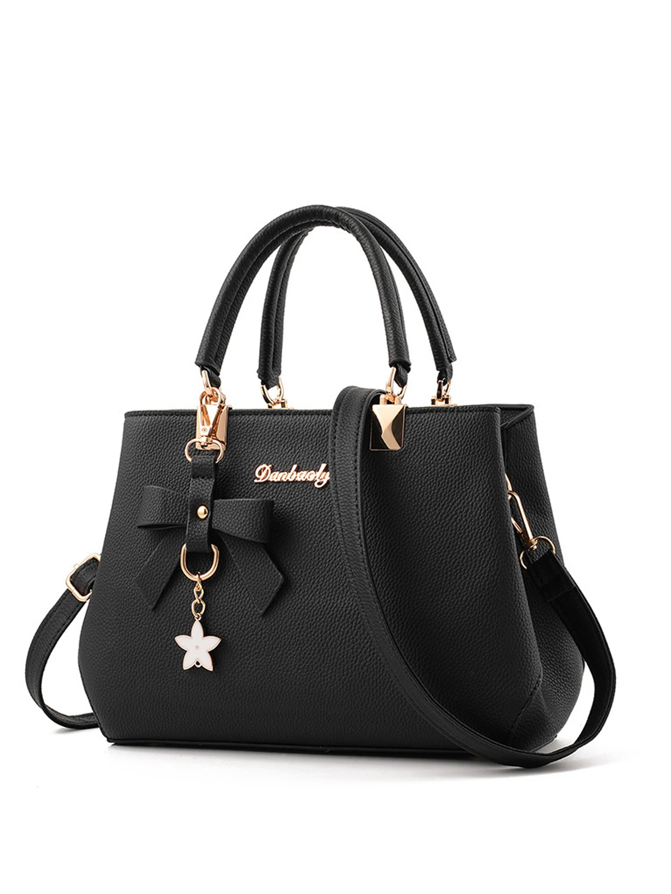 Simple Elegant Tote Satchel Bag, Solid Color Handbag, All-Match Classic Bag For Work