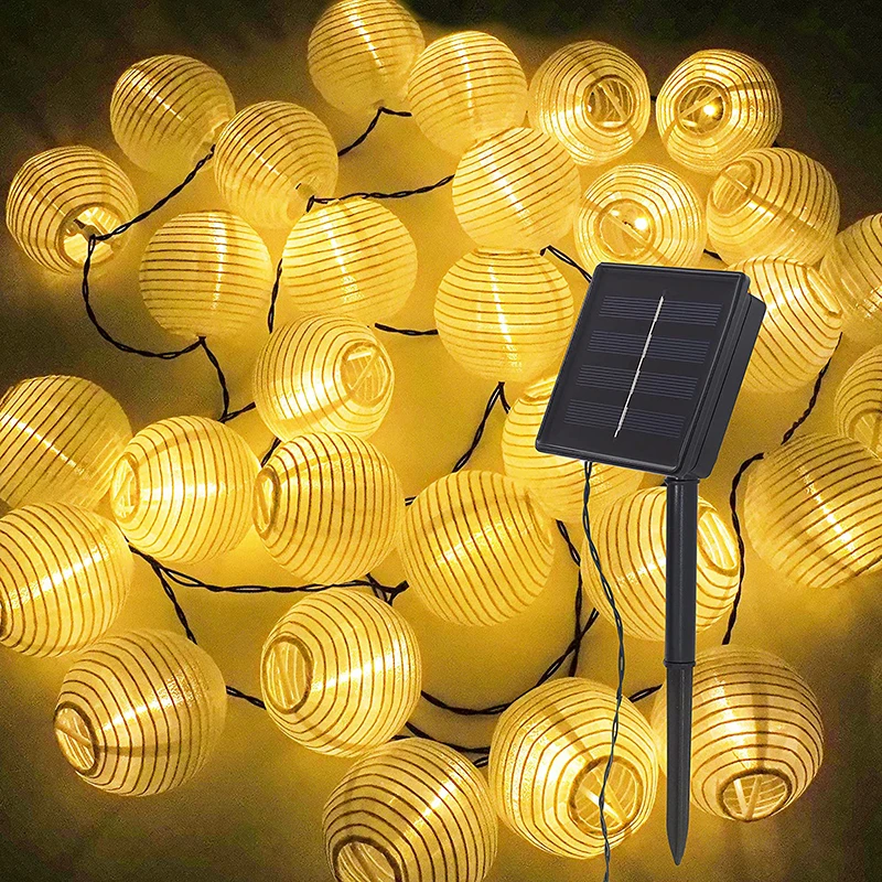 Waterproof Lantern Solar String Fairy Lights 6.5M 30 LED Outdoor Garland Patio Light Solar Power