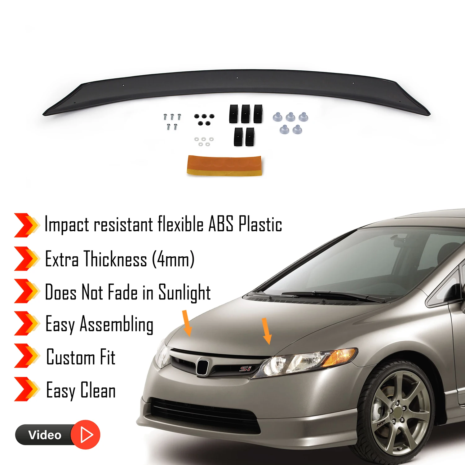 Hauben ab weiser für Honda Civic 2013-2017 Bug Shield Motorhauben schutz