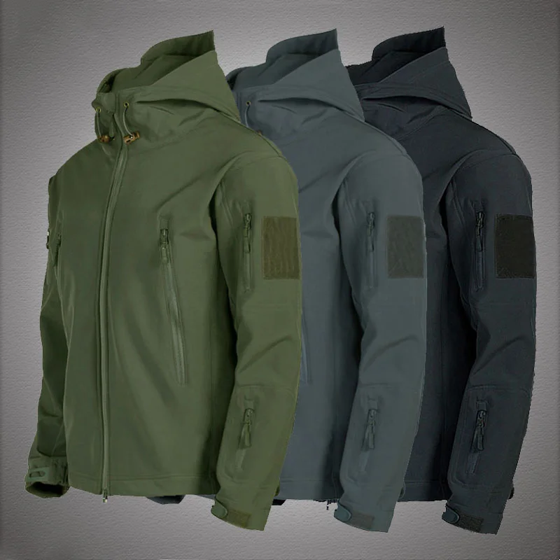 Military Shark Skin Soft Shell Jackets Men Tactical Windproof Waterproof jacket men Army Combat