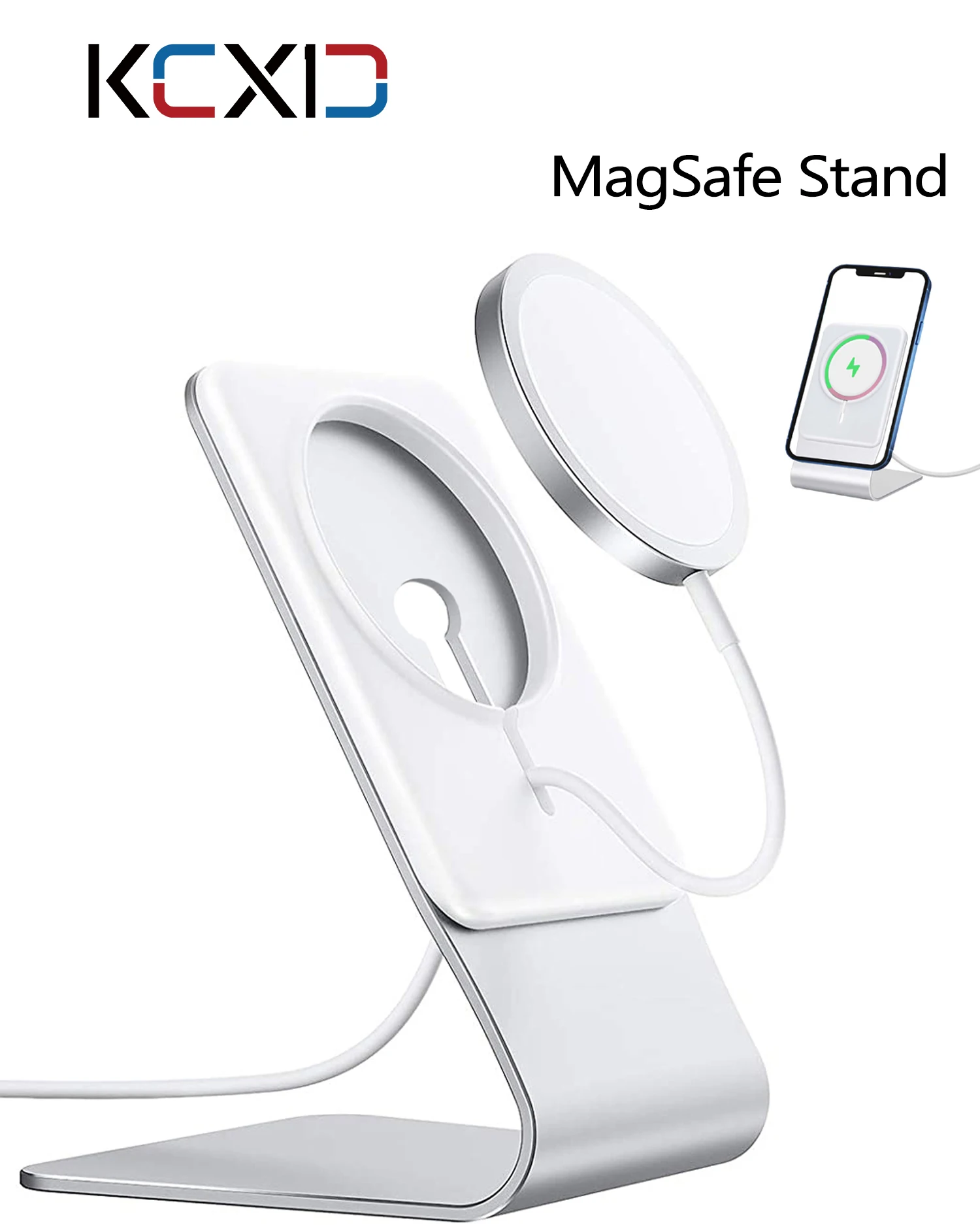 KUXIU Stand for MagSafe Charger, Aluminum MagSafe Desktop Stand Holder Dock,for iPhone