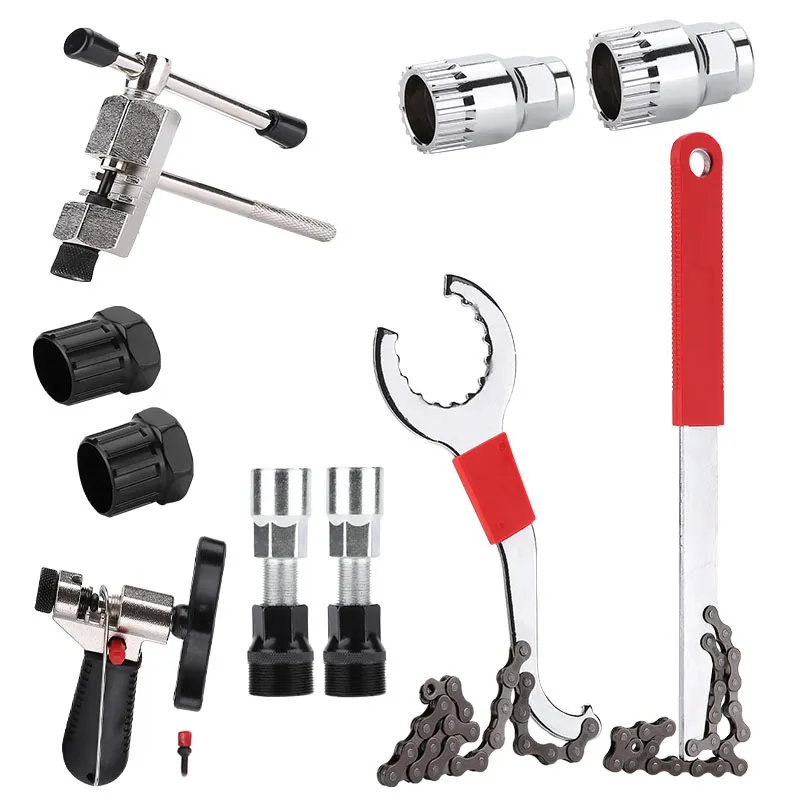 Bicycle Repair Tool Kits Bike Flywheel Removal Chain Breaker Cutter Crank Puller Bike Wrench