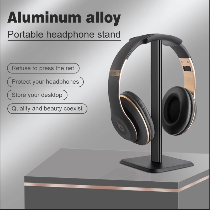 Desktop aluminium Alloy Aluminium Bluetooth Headset Stand Holder Headphone Rack Mount Hanger wired