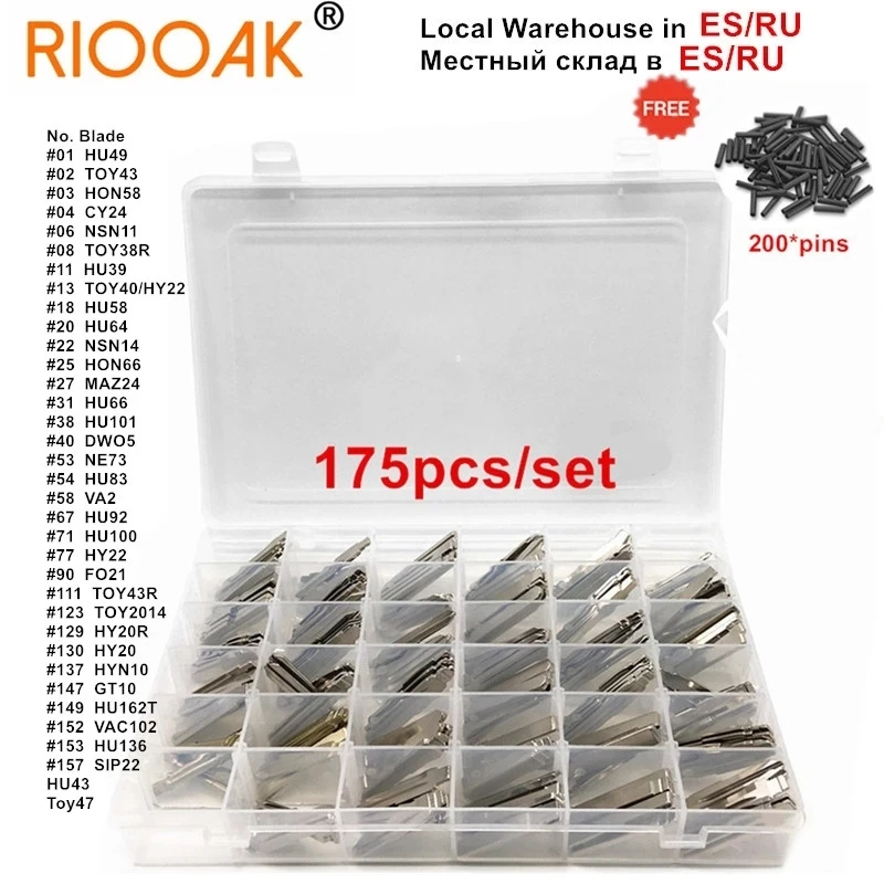 175pcs Car key Blank Remote KD Key Blade for KD900/KD-X2 KD VVDI Xhorse JMD Remotes with Box For